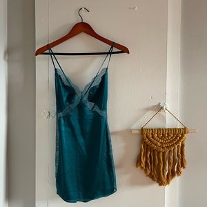 Victoria’s Secret Teal Lace Slip